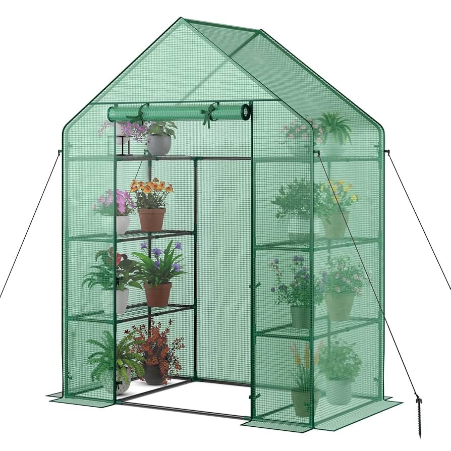 Amazon.com : Giantex Walk-in Greenhouse, 4 Tier 8 Shelves